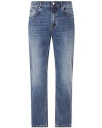 Department 5 - Faded-Effect Straight-Leg Jeans - Lyst
