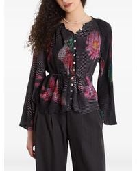 Desigual - Blouse Plissée À Fleurs - Lyst