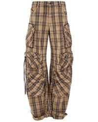 The Attico - Checked Multi-Pocket Trousers - Lyst