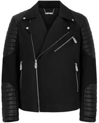 Philipp Plein - Veste De Moto À Empiècements En Cuir - Lyst