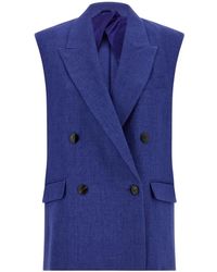 Max Mara - Aia Double-Breasted Peak-Lapels Waistcoat - Lyst