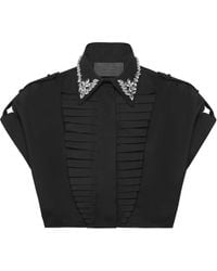 Philipp Plein - Chemise Voulant À Coupe Crop - Lyst