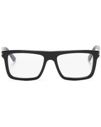 Gucci - Eckige Brille Mit Logo-Gravur - Lyst