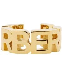 Burberry - Gold-plated Logo-lettering Ear Cuff - Lyst