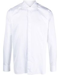 Tagliatore - Overhemd Met Uitgesneden Kraag - Lyst