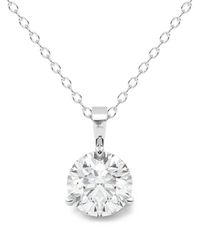 Diamond Essentials - Lab-Grown Diamond Solitaire Necklace - Lyst