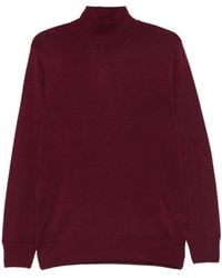 Canali - Wollen Trui Met Hoge Hals - Lyst