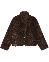 Izzue - Veste En Fourrure Artificielle À Imprimé Léopard - Lyst