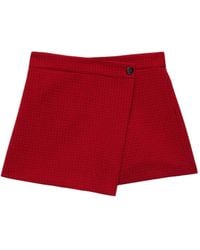 MSGM - Button-Fastening Wrap Shorts - Lyst