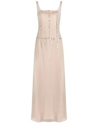 STAUD - Robe Longue Greta À Design Sans Manches - Lyst