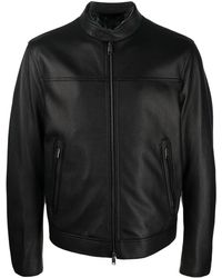 Brioni - Zip-front Leather Jacket - Lyst