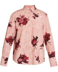 Erdem - Rose-Print Long-Sleeve Shirt - Lyst