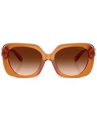 COACH - Logo-Plaque Square-Frame Sunglasses - Lyst