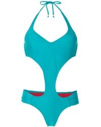 Amir Slama - Draped Cut-Out One-Piece - Lyst