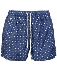 Kiton - Polka-Dot Drawstring Swim Shorts - Lyst