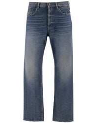 Saint Laurent - Loose Straight Mid-Rise Jeans - Lyst