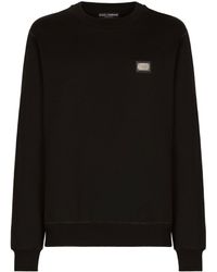 Dolce & Gabbana - Jersey Sweatshirt With Branded Tag - Lyst
