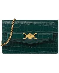 Versace - Medusa '95 Croc-Embossed Wallet - Lyst