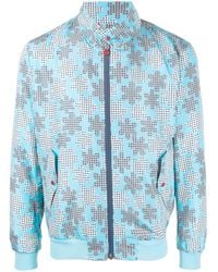 Kiton - Bomber Con Stampa Grafica - Lyst