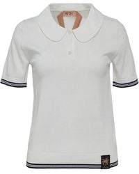 N°21 - Short-Sleeve Polo Top - Lyst