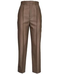 Victoria Beckham - Pressed-Crease Tailored Trousers - Lyst