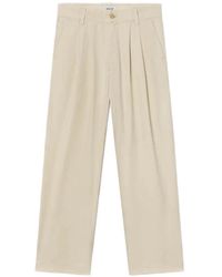 Agolde - Slater Pleated Straight-Leg Trousers - Lyst