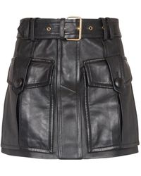 Balmain - Falda con cinturón - Lyst