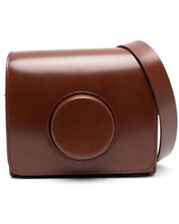 Lemaire - Camera Leather Shoulder Bag - Unisex - Calf Leather/cotton - Lyst