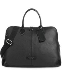 The Bridge - Borsone Pebbled Leather Holdall - Lyst