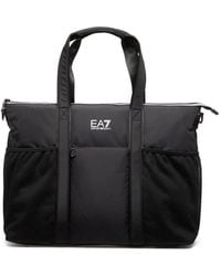EA7 - Logo-Print Tote Bag - Lyst
