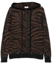 P.A.R.O.S.H. - Sudadera Lamu Cepillada Con Capucha Y Motivo De Cebra - Lyst