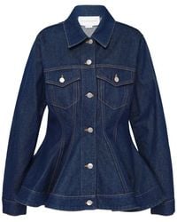 Stella McCartney - Peplum-Hem Denim Jacket - Lyst