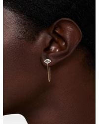 Mateo - 14Kt Evil Eye Gelbgoldohrringe Mit Smaragd Und Diamanten - Lyst