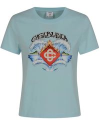 CASABLANCA - Printed Short-Sleeve T-Shirt - Lyst