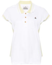 Vivienne Westwood - Orb-embroidered Polo Top - Lyst