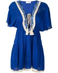 Brigitte Bardot Gelaagde Mini-jurk - Blauw