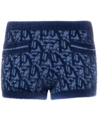 Palm Angels - Monogram-jacquard Knitted Shorts - Lyst
