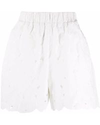 RED Valentino - Butterfly Cut-Out Taffeta Shorts - Lyst
