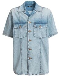 Balmain - Light Denim Shirt - Lyst