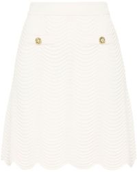 Sandro - Matelassé Knitted Mini Skirt - Lyst