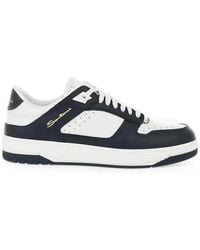 Santoni - Baskets Perforées À Empiècements Air - Lyst