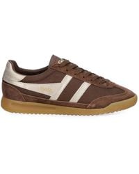 Gola - Suede-Panelled Metallic-Trim Sneakers - Lyst