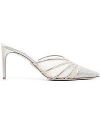 Rene Caovilla - Bridal 80Mm Crystal-Embellished Mules - Lyst