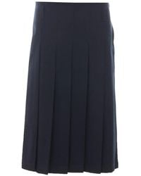 A.P.C. - Jupe Mi-Longue À Design Plissé - Lyst