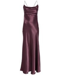 Pinko - Cowl-Neck Satin Maxi Dress - Lyst
