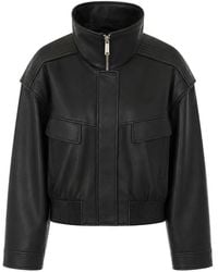 Self-Portrait - Veste Bomber En Cuir Artificiel - Lyst