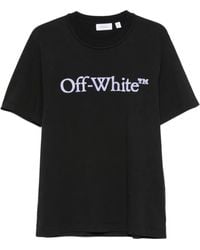 Off-White c/o Virgil Abloh - Logo-Embroidered Cotton T-Shirt - Lyst