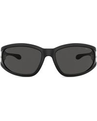 DIESEL - 0Dl3002 Logo-Plaque Wraparound Sunglasses - Lyst
