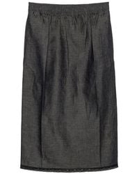 Prada - Chambray Skirt - Lyst