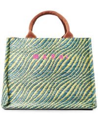 Marni - Small Tote Bag With Logo - Lyst